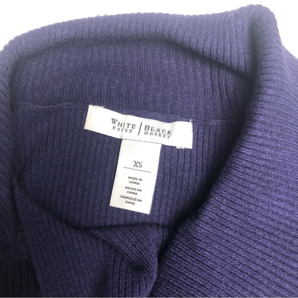 ⭐️NEW⭐️ White House Black Market (WHBM) Long Sleeve Blue/Purple Sweater Dress - Picture 5 of 8